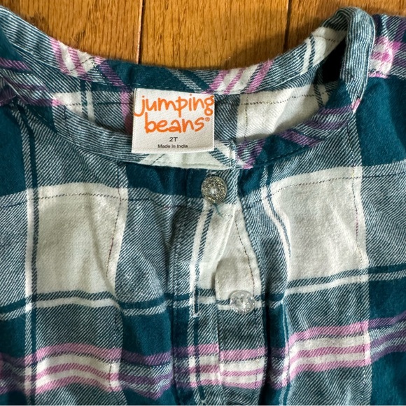 plaid dress long sleeve holiday  girls winter shirt 2T - Picture 3 of 5